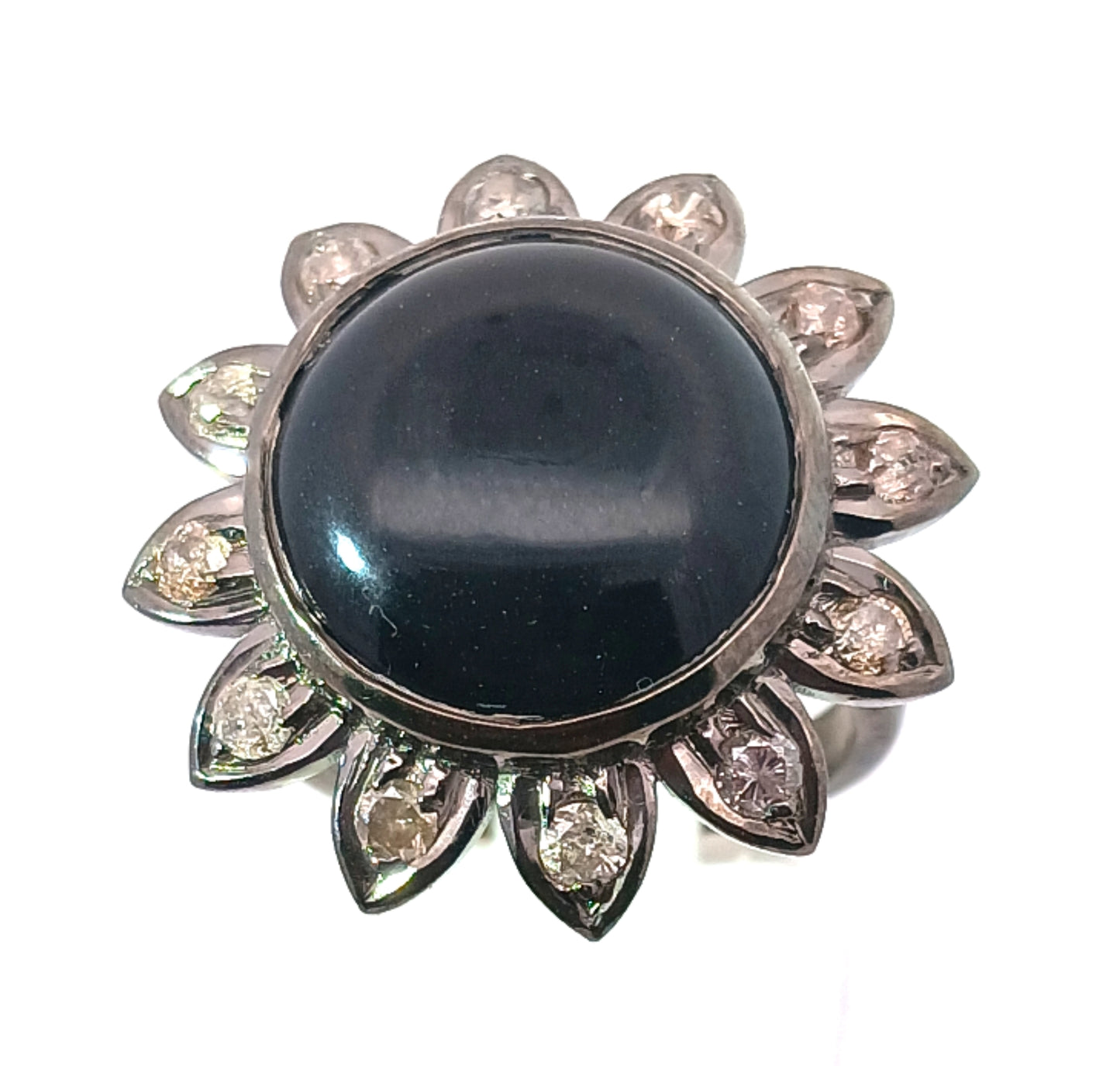 Diamond and Black Onyx Cocktail ring
