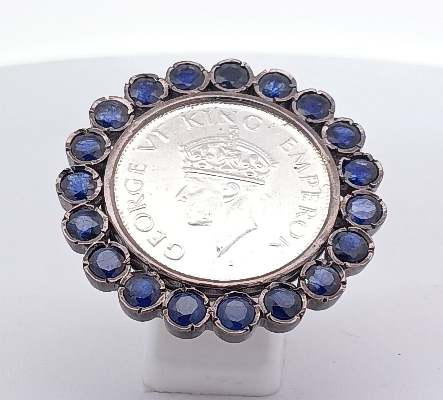 Gemstone Gini Coin Ring