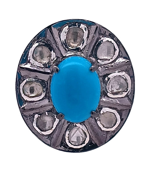 Polki & Turquoise Ring