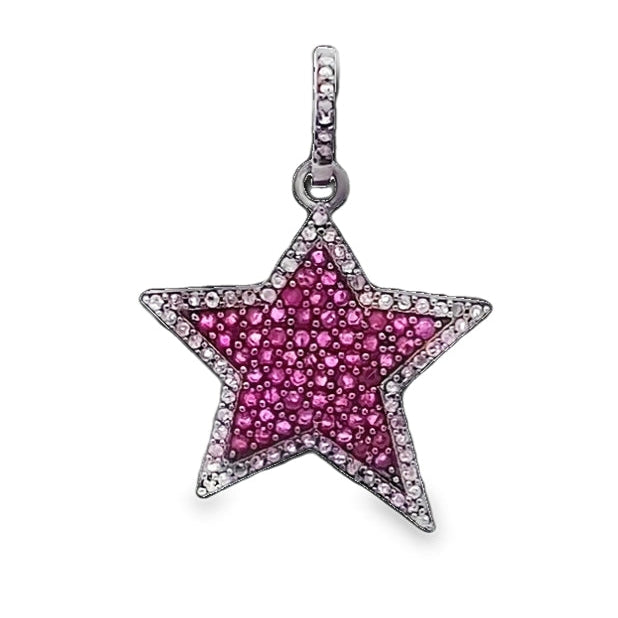Star Diamond Ruby Pendant