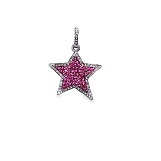 Star Diamond Ruby Pendant