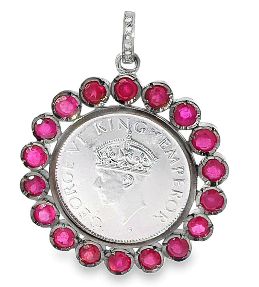 Ruby Coin Gini Pendant