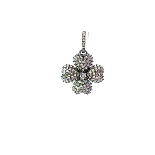 Small Pave Four-Leaf Clover Charm