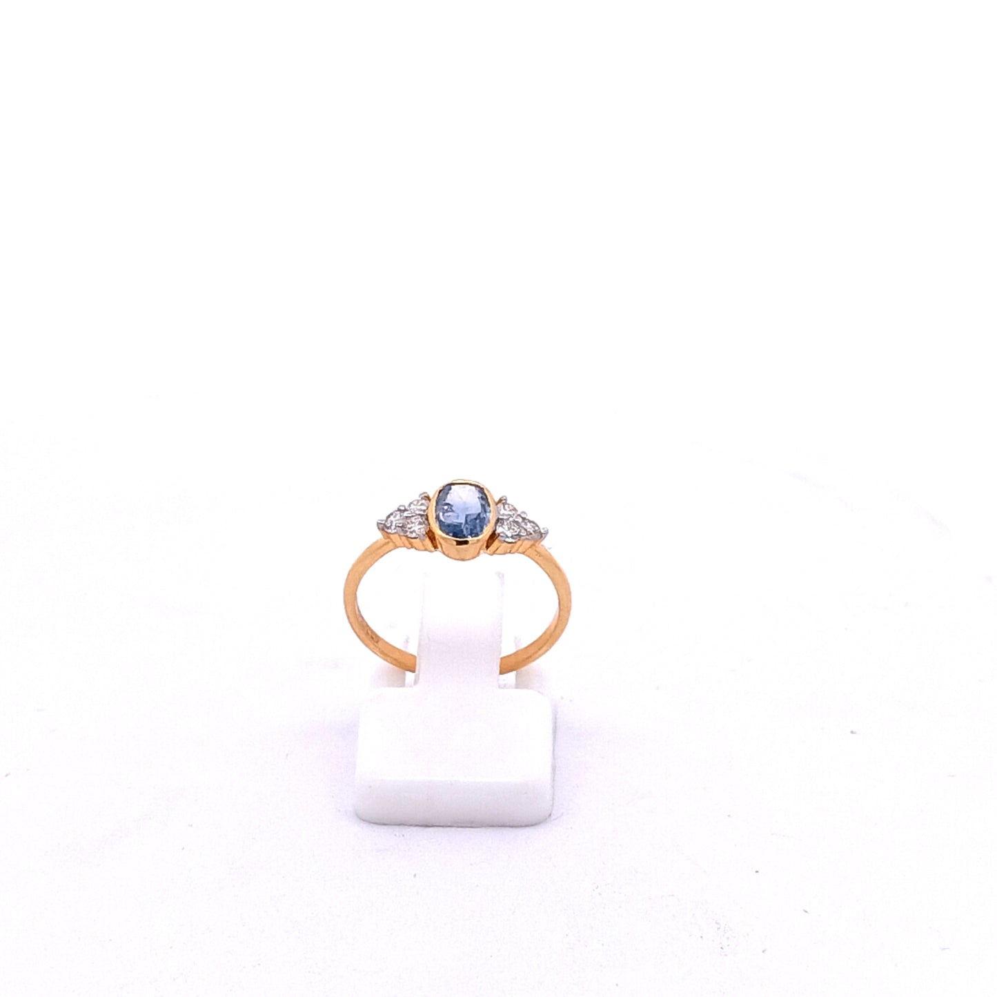 14kt Blue Sapphire Gold Ring