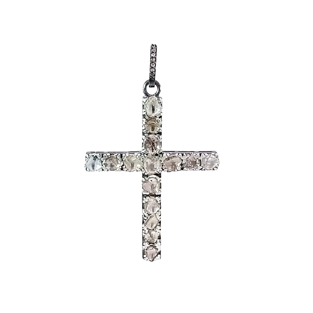 Cross Diamond & Polki Pendant
