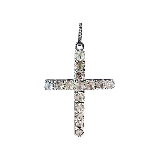 Cross Diamond & Polki Pendant