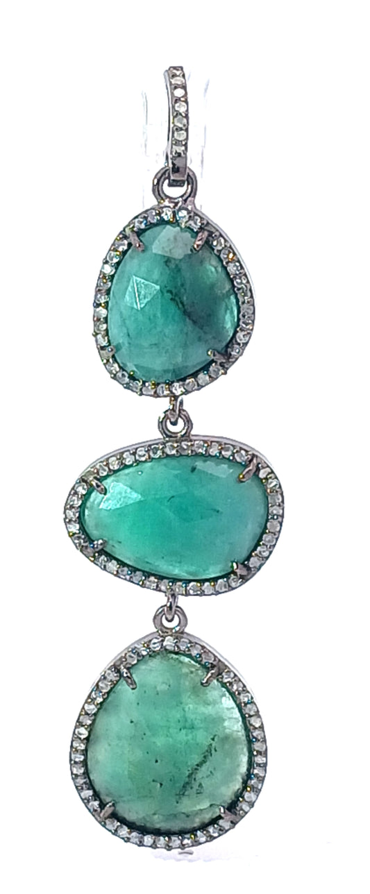Diamond and Emerald Pendant