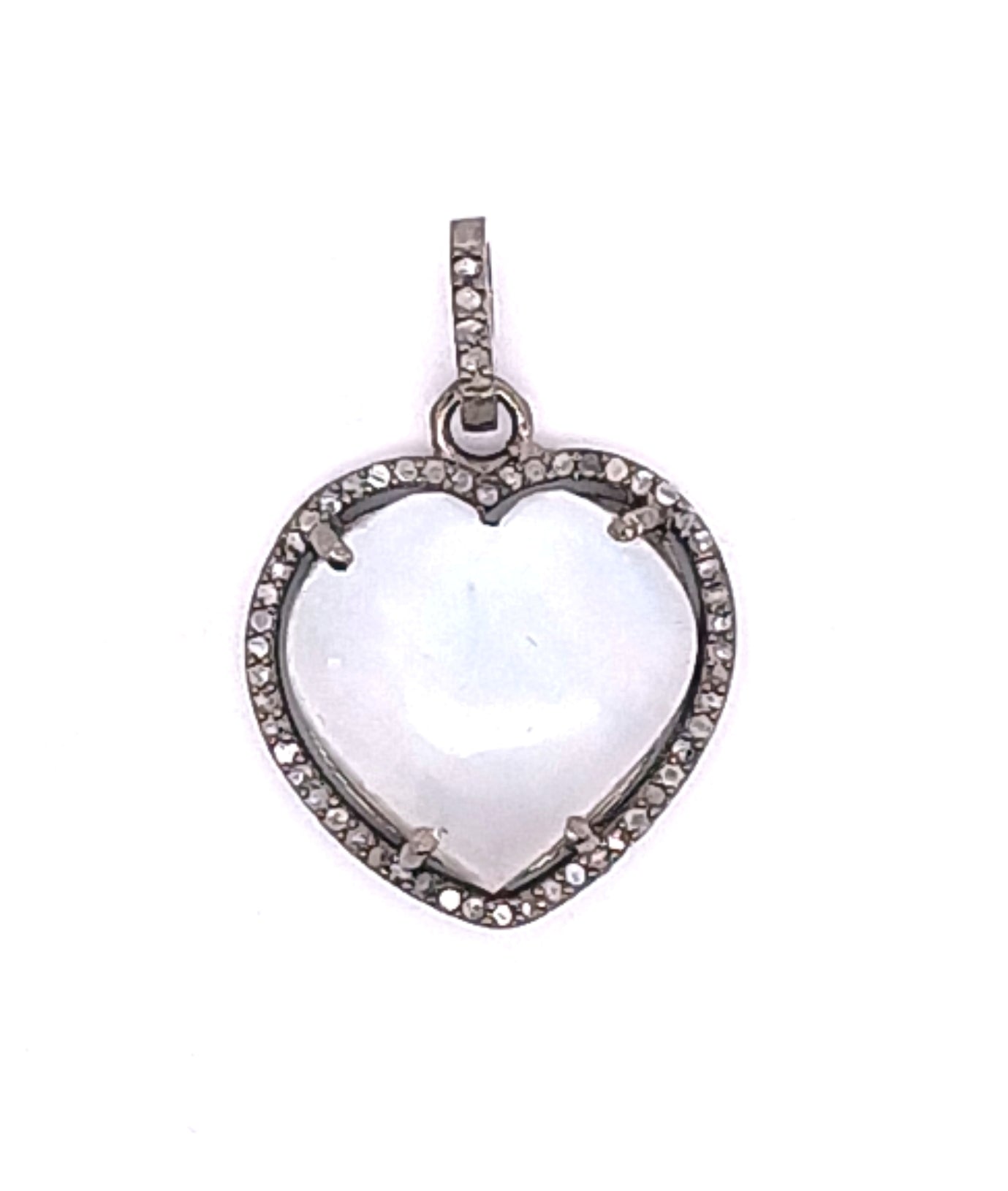 Diamond and Gemstone Heart Charm