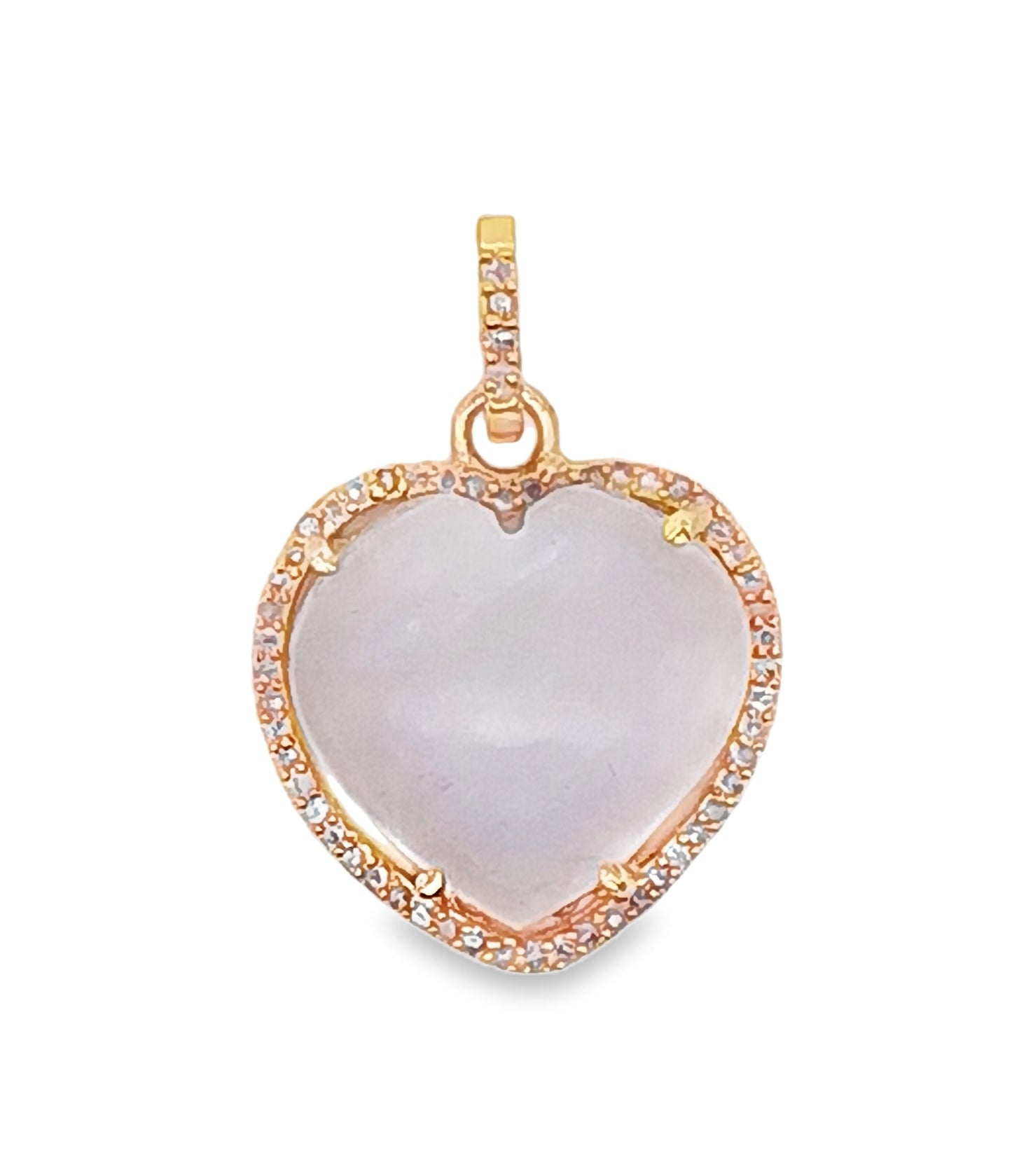 Diamond and Gemstone Heart Charm