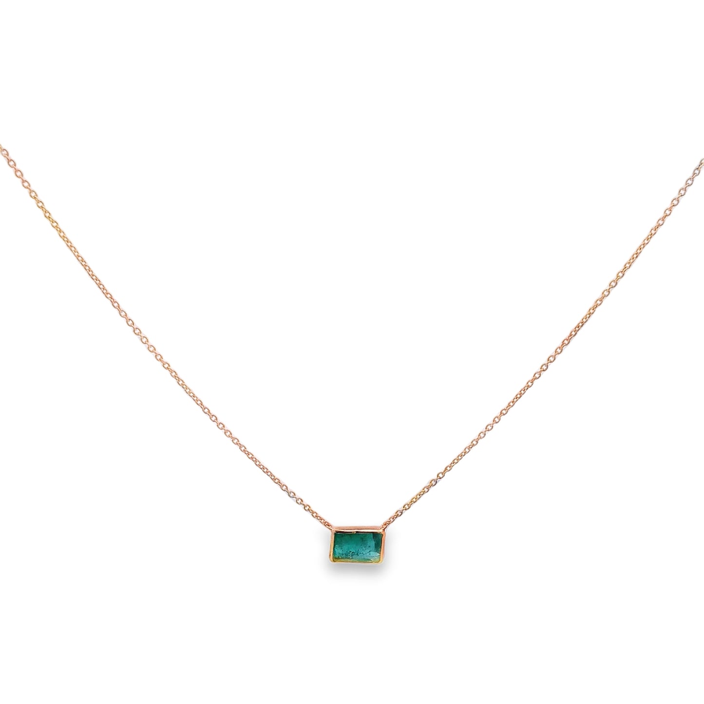 14KT Gold Emerald Chain