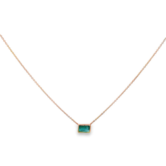 14KT Gold Emerald Chain