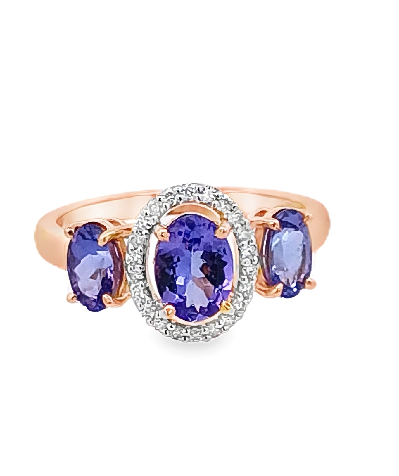 14kt Diamond and Tanzanite Ring