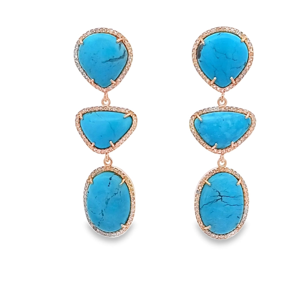 Diamond & Turquoise Earring