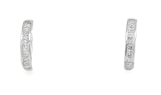 14KT Diamond Hoop Gold Earring