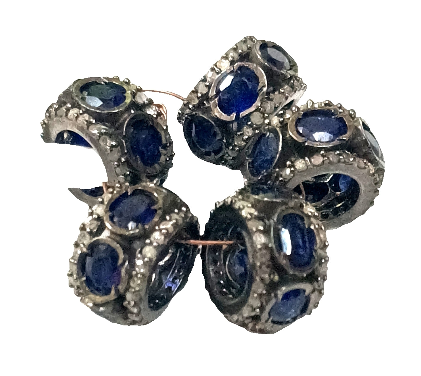 Diamond & Emerald, Ruby and Blue Sapphire Beads