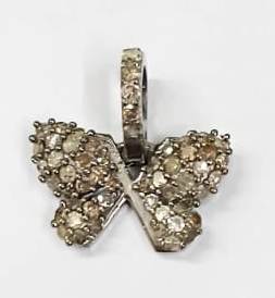 Mini Pave Diamond Butterfly Charm