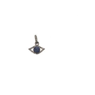 Evil Eye Diamond and Blue Sapphire Pendant