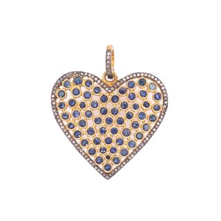 Gemstone Diamond Heart Pendant