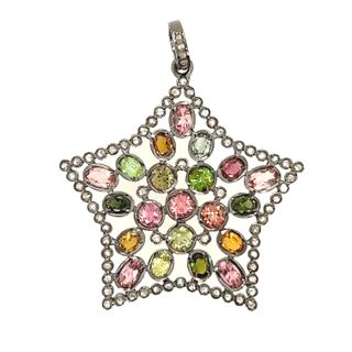 Star Diamond Multi Stone Pendant