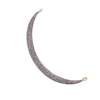 Moon All Diamond Two link Pendant