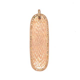 Dog Tag Silver Diamond Pendant
