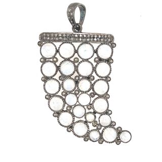 Moon Stone Horn Diamond Pendant