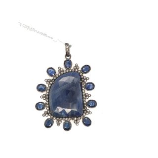 Gemstone Diamond Pendant