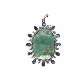 Gemstone Diamond Pendant