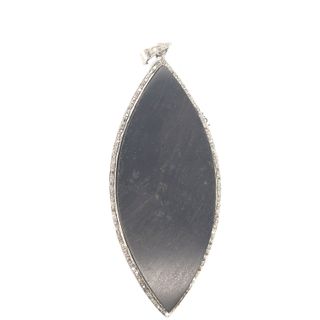 Agate Shape Diamond and Stone Pendant