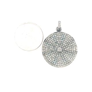 Round All Diamond Pendant