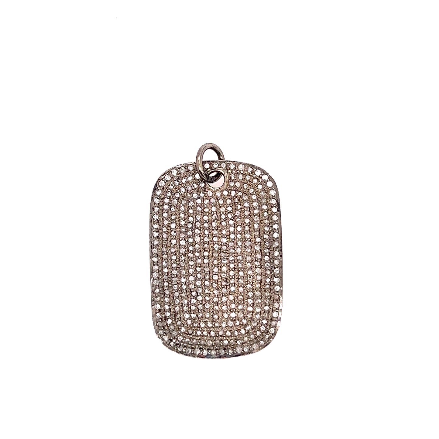 Dog Tag All Diamond Pendant