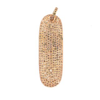 Dog Tag All Diamond Pendant