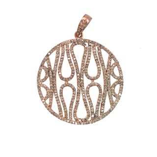 Round All Diamond Pendant