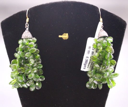 Svarite Stone Silver Diamond Earring