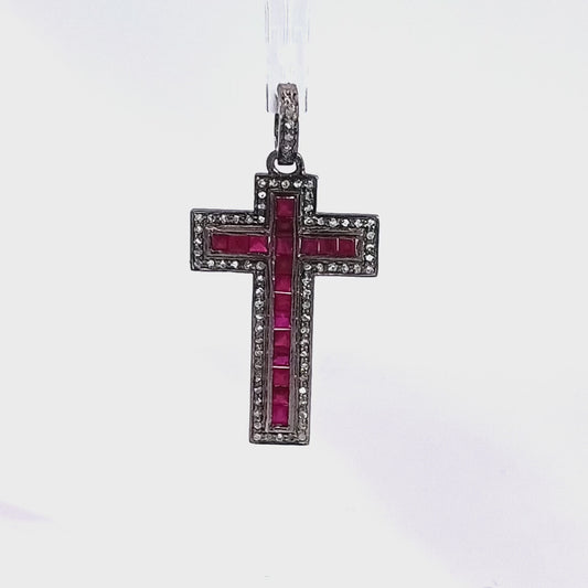 RUBY CROSS PENDANT